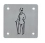 Roestvrij staal acryl badkamer licht deur nummer tekens platen voor toilet toilet